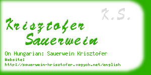 krisztofer sauerwein business card